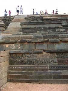 Facade d'un temple terrasse